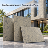 Panneau composite en aluminium marbré à veines épaisses de 3 mm, revêtement PE, panneau ACM pour la décoration intérieure de magasins