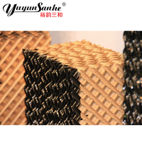 Nouvel équipement de refroidissement pour bétail Yuyun Sanhe, avec panneaux en papier kraft alvéolé évaporatif et cadre en alliage d'aluminium, garantie 1 an