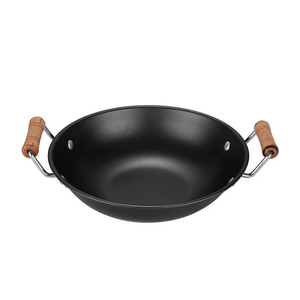<span class=keywords><strong>Wok</strong></span> Tradicional <span class=keywords><strong>de</strong></span> <span class=keywords><strong>Acero</strong></span> <span class=keywords><strong>al</strong></span> <span class=keywords><strong>Carbono</strong></span> Antiadherente con Doble Mango <span class=keywords><strong>de</strong></span> Madera, Excelente <span class=keywords><strong>Wok</strong></span> Chino <span class=keywords><strong>de</strong></span> Metal - Product Image 1