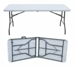 Table pliante tables pliantes en plastique de 6 pieds tables pliantes d'extérieur portables en gros