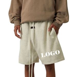 Shorts de sport pour hommes populaires, longueur genou, logo personnalisé, coton French Terry réfléchissant, shorts hip-hop pour hommes - Product Image 2