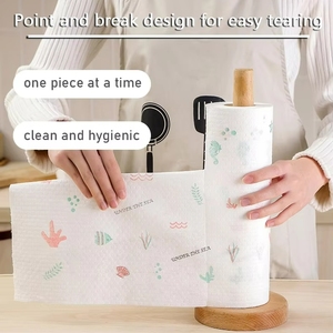 डिस्पोजेबल मोटे रसोई कागज तौलिया गीला और सूखा आसान साफ लैट कपड़े पुनः प्रयोज्य गैर बुना मुद्रित सफाई कपड़े पुनः प्रयोज्य गैर बुना मुद्रित सफाई कपड़े - Product Image 5