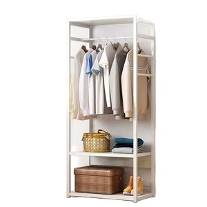 Home Simple Wardrobe Floor Standing <b>Clothes</b> and Hats <b>Storage</b> Rack Open Combination Clothing <b>Storage</b> Cabinet Multifunctional - Product Image 5