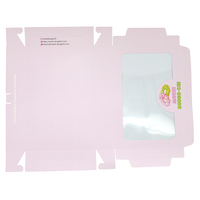 Boîte à beignets en papier rose personnalisé de qualité alimentaire pour pâtisserie et biscuits Boîte d'emballage de luxe pour macarons, boulangerie et mini donuts mochi avec fenêtre