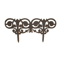 Decoraciones de Hierro Fundido con Diseño de Flor de Lis para Paredes, Jardines, Exteriores y Patios