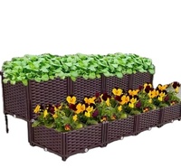 Pot de fleurs décoratif en plastique PP léger et durable, respectueux de l'environnement, pour jardin domestique et potager