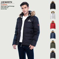 Parka en duvet de canard pour homme, doudoune d'hiver chaude et lourde, imperméable, manteau en fausse fourrure