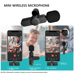 Micro Cài Ve Áo Không Dây, Micro Mini Cầm Tay, Cho Điện Thoại iPhone, Android, Phát Sóng Trực Tiếp Trên <span class=keywords><strong>Facebook</strong></span> - Product Image 6