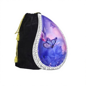 Blue <b>Butterfly</b> Cremation Urn for Human Ashes Engraved Aluminum Teardrop Urn for Female <b>Butterflies</b> & Flower Large Teardrop Urn - Product Image 1