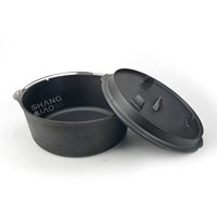 Cocotte en fonte de 12 L pour le camping, cocottes hollandaises pour la cuisine en plein air