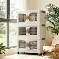Armoire de rangement pliable moderne en PP de 55 cm avec portes magnétiques doubles pour la maison et le jardin, articles de cuisine, rangement de cuisine
