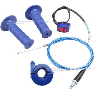Câble d'accélérateur avant en plastique bleu 50-250CC avec interrupteur d'arrêt pour VTT tout-terrain à quatre roues et systèmes de carrosserie de moto - Product Image 2