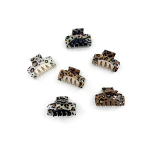 Fermaglio per capelli con stampa leopardata da 6 cm, design a patch, accessorio moda donna - Product Image 1