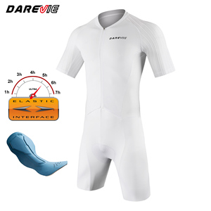 Darevie RACE Suit Aero Fit estate manica corta in pelle di <span class=keywords><strong>ciclismo</strong></span> tuta italia interfaccia elastica Wallone Pad ciclo maglie - Product Image 1