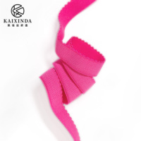 Vente directe d'usine, bande élastique en nylon à motif à carreaux personnalisable, bande élastique à bordure picot haute élasticité, accessoires vestimentaires