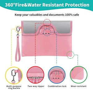 CUSTOM 8-Layer Fireproof & Waterproof <b>Document</b> <b>Bag</b> with Lock Fireproof Cash Pouch for Filing Products - Product Image 4