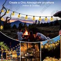 Guirlande lumineuse LED pour l'extérieur Edison Bulb Globe Waterproof Connectable Serial Christmas Wedding Decoration Festive Garden Lighting