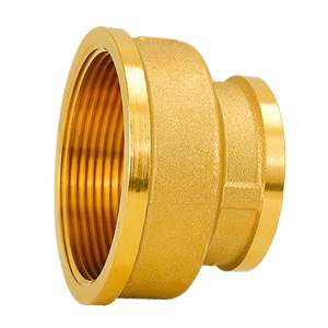 Adaptador de Conversión de Tubería de Agua de Doble Rosca Interna de 1 y 2 Pulgadas, Totalmente de Cobre, Adaptador Reductor de 6-4 Puntos para Tuberías de 6-4 Puntos - Product Image 1