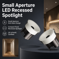 Spot LED encastré COB 12W, éclairage de plafond, découpe de 75 mm, petite ouverture, anti-éblouissement, éclairage intérieur LP-FX7570SH-NR-22-1