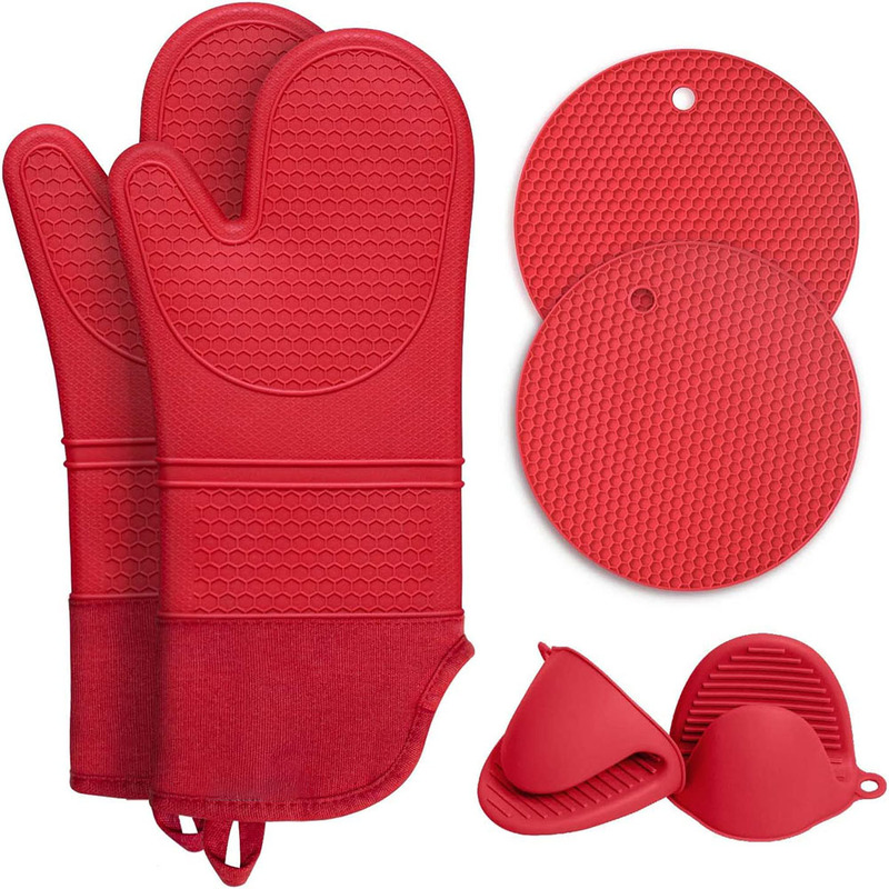 Non Slip Silicone Oven Mitts with