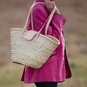 Bolsa de Mano Plegable de Poliéster Tejida a Mano al por Mayor de Fábrica, Cesta de Mercado Francesa, Resistente al Agua, Ecológica, Bolso de Playa para Compras - Product Image 1