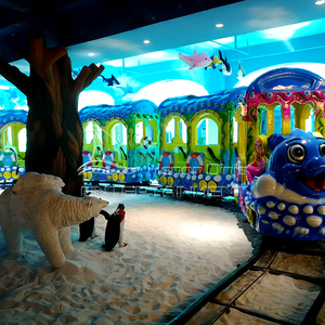 Hot Children Lunapark Tren eléctrico Paseo con batería Niños Ocean Themed Trackless Train 14 Asientos Paseos de entretenimiento para la venta - Product Image 5