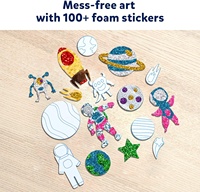 Kit d'activités artistiques en feuille d'aluminium sur le thème de l'espace pour enfants, ensemble d'activités de peinture par transfert magique, projet artistique DIY sans désordre sur le thème de l'espace extérieur
