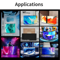 Écran d'affichage LED portable en forme de U incurvé avec roues pour DJ, comptoir de réception mobile, 4K HDR10+, pour boîte de nuit, mariage, événement, salon professionnel