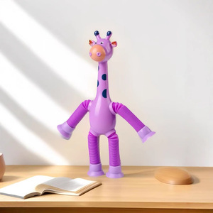 Giraffe Telescopic Tube <b>Toy</b> Plastic <b>Suction</b> Cup Fidget <b>Toy</b> For Kids Age 2 To 4 Years Unisex Decompression <b>Toy</b> - Product Image 3