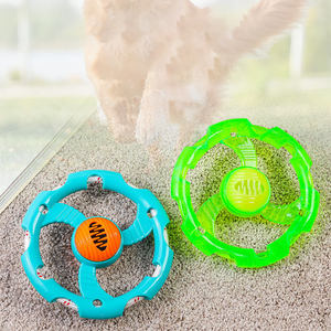 Juguete Ecológico para Perros, Disco Volador de TPR Resistente a Mordidas con Sonido, para Entrenamiento y Dispensador de Comida - Product Image 4