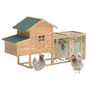 2024 Hot Sale outdoor large wood pet house cages chicken coop houses and run for laying hens