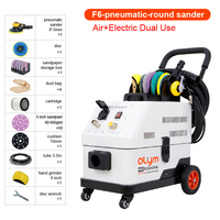 Machine de ponçage à sec sans poussière F6 avec ponceuse orbitale pneumatique et aspirateur pour carrosserie automobile, mastic, meubles et ponçage du bois