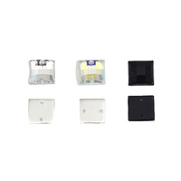 Strass en acrylique à double trou, à coudre, forme carrée, à dos plat, pour robes de mariée, pulls et vêtements (OEM)