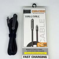 Cable de Carga Súper Rápida de 240W Tipo-C de Nailon Multifuncional con Soporte para Teléfono Móvil