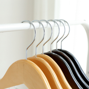 Customized Logo Wood Suit <strong>Hanger</strong> Wooden Clothes <strong>Hangers</strong> with <strong>Clips</strong> - Product Image 4