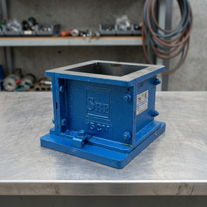 Moule à cube de béton marqué ISI 150 mm en fonte / acier doux avec plaque de base pour essais |   Conforme aux normes IS, ASTM, BS - Product Image 2