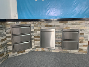 Gabinete de almacenamiento de Isla de <span class=keywords><strong>barbacoa</strong></span> integrado, cajón triple de acero inoxidable 304, cajón de gabinete para parrilla de <span class=keywords><strong>barbacoa</strong></span> inteligente - Product Image 6