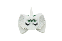 Vente Flash : Barrette à Cheveux Licorne Ailes d'Ange en Grosgrain avec Joli Nœud à Paillettes pour Fêtes de Filles