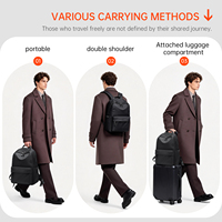 Sac à dos pour ordinateur portable 17,3 pouces pour hommes, résistant à l'eau, en nylon, pour affaires et voyages, avec sangle de bagage, personnalisable OEM, vente en gros