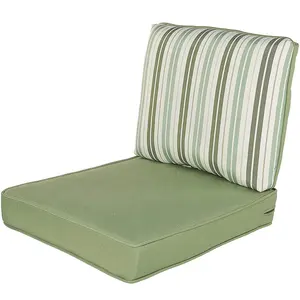户外防水沙发垫特价绿色家居时尚深座庭院椅垫2件套