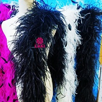 Plumes d'autruche en boas 5, 8, 10 et 20 plis, accessoire de couture pour écharpes, robes, costumes de fête et de danse
