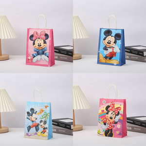 Sacs cadeaux d'anniversaire en papier avec poignée torsadée, motif dessin animé <span class=keywords><strong>Mickey</strong></span> <span class=keywords><strong>et</strong></span> <span class=keywords><strong>Minnie</strong></span> Mouse, vente en gros - Product Image 1