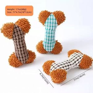 Juguete Masticable para Perros de Peluche con Sonido, Entrega Rápida, Material Seguro y No Tóxico, en Forma de Hueso, para Perros Pequeños y Medianos - Product Image 4