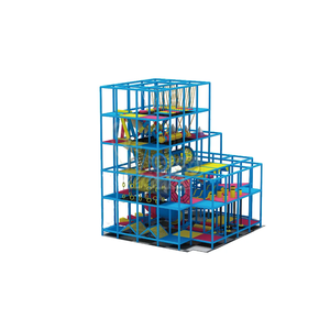 ASTM certificata su misura per bambini parco giochi al coperto di alto livello corso morbido con ostacoli Ninja e scivolo a tubo per Playworld al coperto - Product Image 3