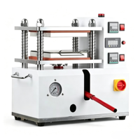 Vulcanisateur de table compact avec contrôle numérique de la température et minuterie, presse pour feuilles de plastique de laboratoire pour les laboratoires de R&D