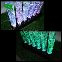 Nouvelle cascade eau bulle mur décoratif rvb lumières bulle pompe à Air personnalisé acrylique cascades séparateur de pièce