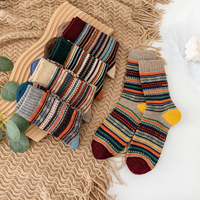 Chaussettes thermiques en laine nordique vintage pour femmes personnalisées en gros Chaussettes thermiques pour l'hiver