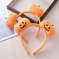 Serre-tête Citrouille d'Halloween Mignon et Original, Accessoire de Cheveux en Peluche Dessin Animé pour Enfants, Bandeau pour Fête et Spectacle