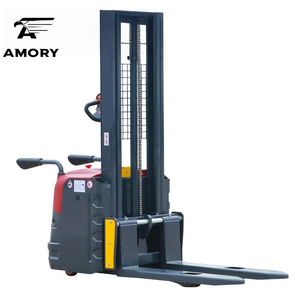 Apilador Eléctrico Mini de 1T 2200lbs 3.0m 3.5m 4.0m, Carretilla Elevadora de Paletas CL1030JE con Ruedas de PU y Batería de Plomo-Ácido de 24V/75Ah, Precio Económico - Product Image 3