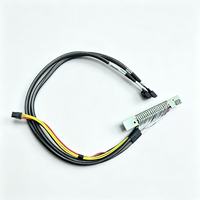 Carte Riser PCIe 5.0 X16 vers Double MCIO 8X 32GTs Gen 5 avec Câble d'Alimentation PCIe 6 Broches pour Serveur IA HPC